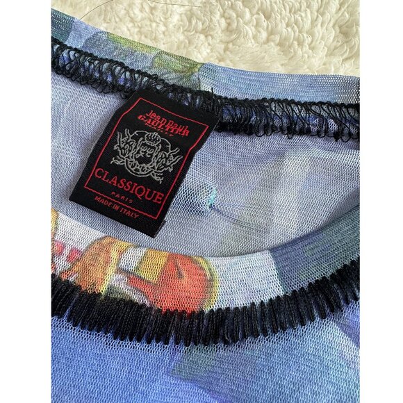 Jean paul gaultier Classique blue mesh short sleeve top - Picture 7 of 11
